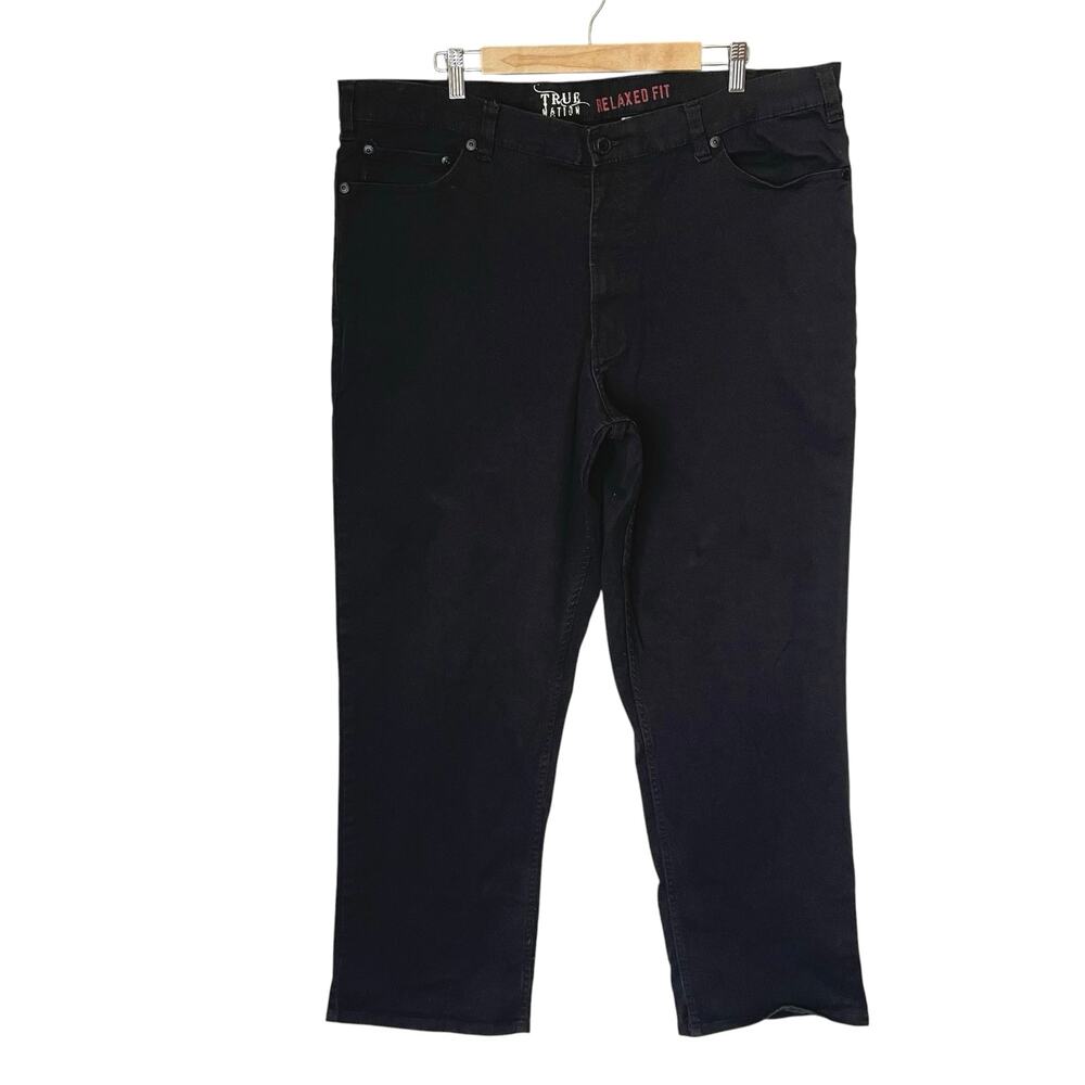 True Nation Relaxed Fit Black Denim Jeans Size 44x32